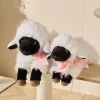 A genuine and cute black-faced sheep plush toy, a long-haired black-faced sheep doll, and an Ins-style desktop decoration gift details Picture